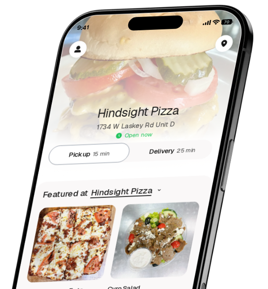 Hindsight Pizza app preview