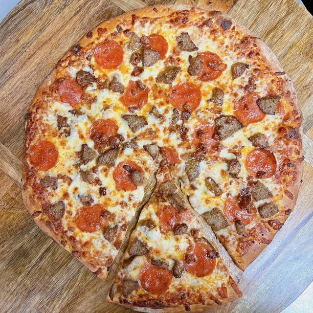 The Meat Sweats Pizza.