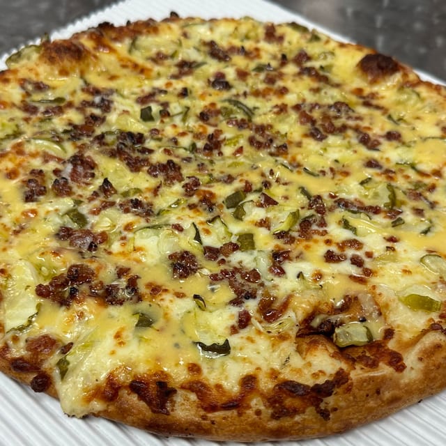Porky Pickle Pizza.
