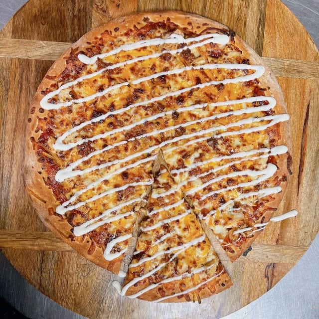 BBQ Chicken Pizza.